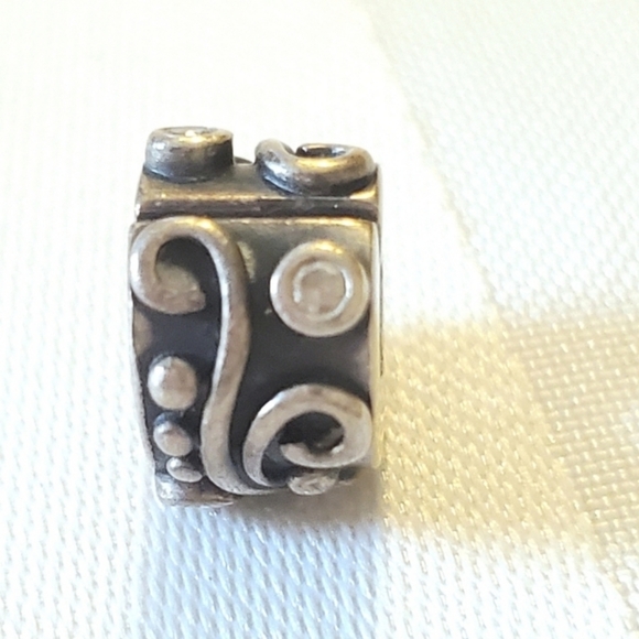 Pandora Tendril Cubic Zirconia Clip Charm 925 Sterling Silver 790380 - Picture 4 of 6